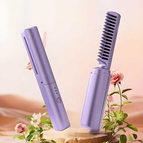 Meneflix Cordless Mini Hair Straightener Comb (Rechargeable)